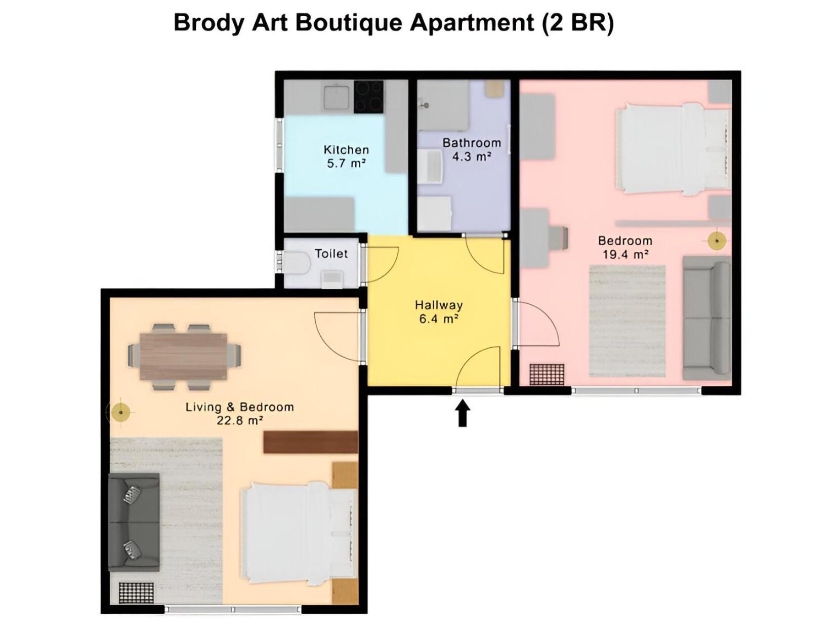 Brody Art Boutique Apartments Будапешт Номер фото